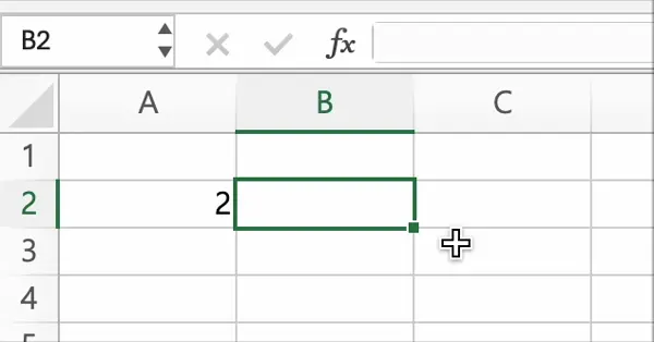엑셀의 기본 셀 참조 방식은 상대참조이다. 그림과 같이 B2 셀에 "=A2*1"을 입력하고, B3로 셀 채우기를 해보면 A2가 A3로 자동으로 바뀐다.