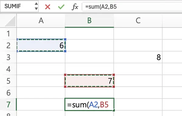 엑셀로 합계 내는 방법 중 sum 함수를 이용한 방법